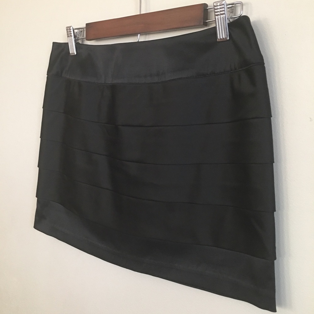 Twenty One Black Satin Skirt